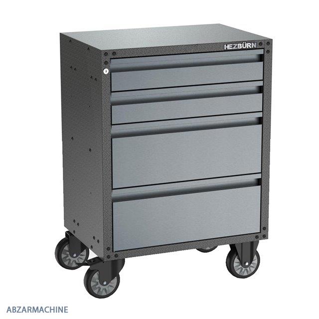 جعبه ابزار چرخ دار چهار کشویی HEZBURN