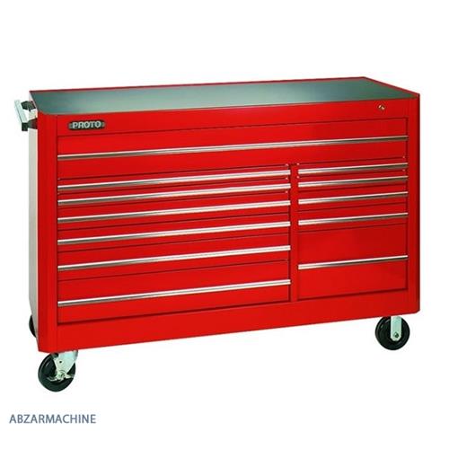  جعبه ابزار بزرگ 10 كشوئي چرخ دار قرمز PROTO