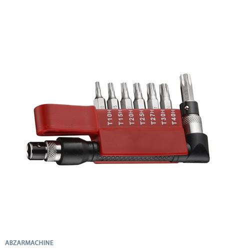 سری بیت ستاره ای سوراخ دار دسته L شکل 1/4اینچ درایو FORCE