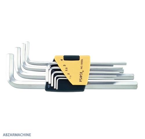 سری آچار آلن اینچی بلند و فوق بلند 9 عددی FORCE