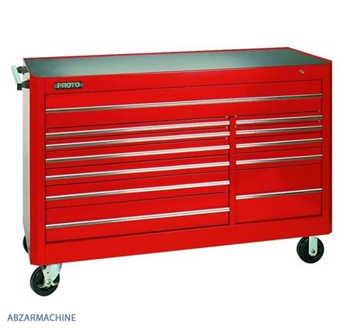 جعبه ابزار بزرگ 10 كشوئي چرخ دار قرمز PROTO