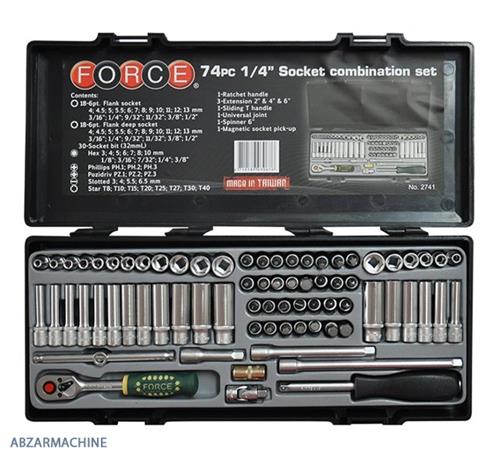 جعبه بکس هواگیری 1/4 درايو 6 پر 74 عددي  FORCE