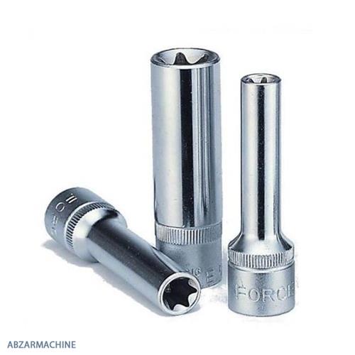 آچار بکس ستاره ای بلند 6 پر سفید 1/2 اینچ درایو FORCE