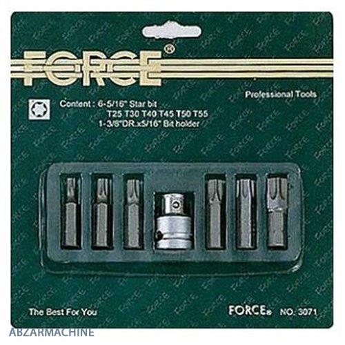 جعبه بیت ستاره ای 7 عددی با بیت هولدر 3/8 درایو FORCE