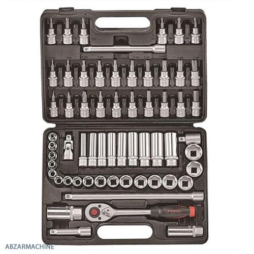 جعبه بکس 61 عددی 3/8 درایو 6 پر FORCE