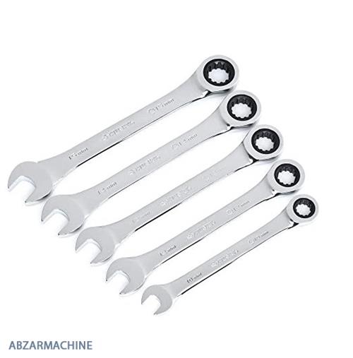 سری آچارجغجغه ای یکسرتخت یکسررینگ 5 عددی HUSKY