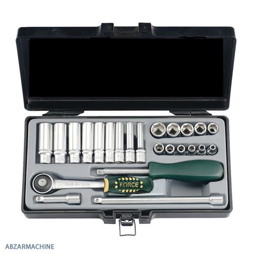 جعبه بکس  1/4 اینچ درایو کوتاه و بلند 24 پارچه  FORCE