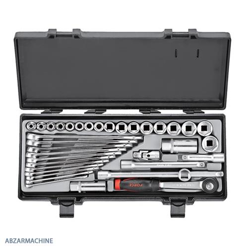 جعبه بکس 3/8 اینچ درایو 36 پارچه با سری آچار یکسر رینگ FORCE