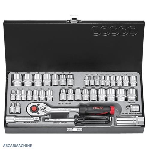 جعبه بکس 39 پارچه 1/4و 3/8 اینچ درایو FORCE