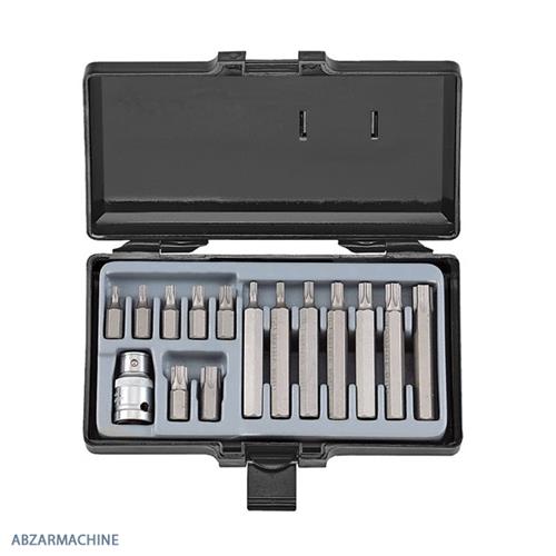 جعبه سر پیچ گوشتی ستاره ای کوتاه و بلند 1/2 درایو 15عددی FORCE