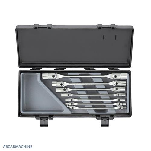 جعبه آچار دو سر بکس ستاره ای لقلقه ای 7 عددی Force