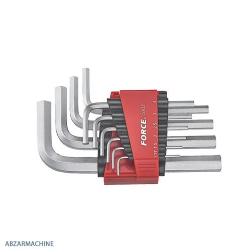 سری آچار آلن L شکل 10عددی FORCE