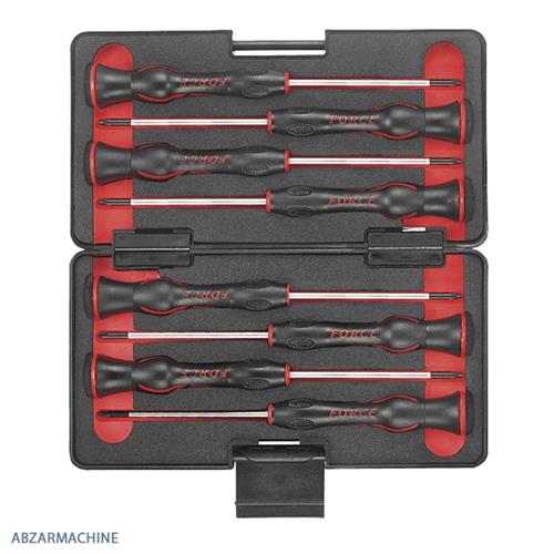 جعبه پیچ گوشتی ساعتی تخت و چهار سو  8 عددی FORCE