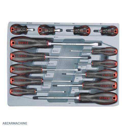 سری پیچ گوشتی تخت و چهارسو 14 عددی  FORCE