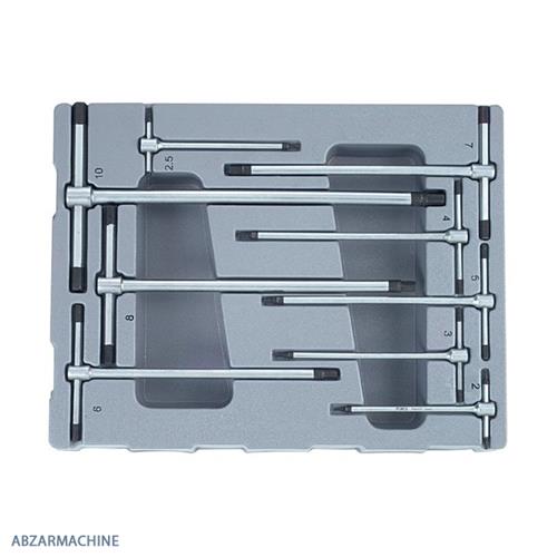 سری آچار آلن T شکل سه طرفه 9 عددی FORCE